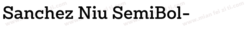 Sanchez Niu SemiBol字体转换